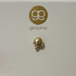 Gorjana Gold and CZ studded mushroom earring stud never worn